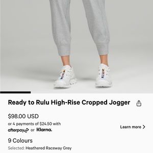 Ready to Rulu High-Rise cropped jogger